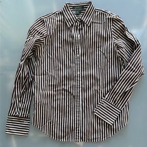 Lauren (Ralph Lauren) pinstripe button-down shirt